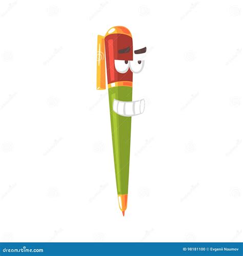 Cute Cartoon Pen Comic Character Humanized Colorful Pen With Funny