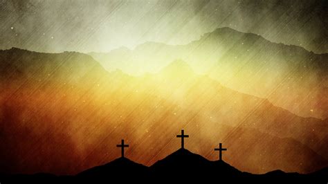 Three Crosses Easter Worship Background Stock Motion Graphics Sbv