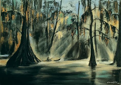 Louisiana Bayou Original Art Swamp Painting Louisiana Etsy