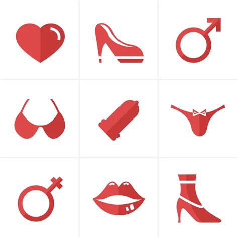 Line Icons Style Sex And Xxx Icons Set Vector Design Stock Vector