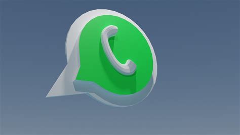 A Whatsapp Logo 360 Free 3d Model 3d Printable Obj