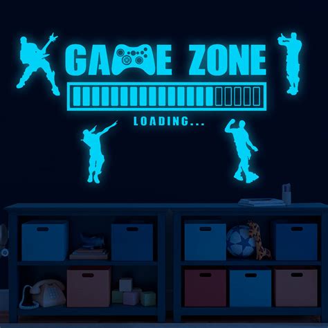 Buy Game Zone Wall Decal Glow In The Dark Gaming Wall Stickers Gamer