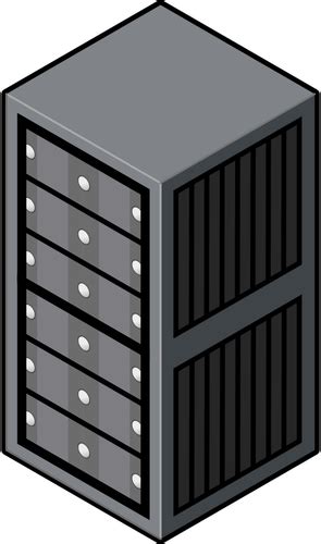 Isometric Server Cabinet Vector Graphics Public Domain Vectors