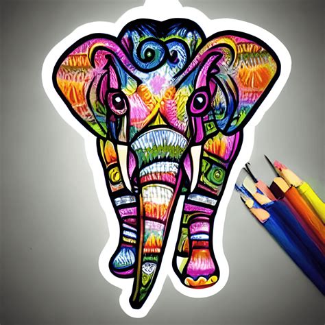 Kawaii Chibi Elephant Stickers · Creative Fabrica