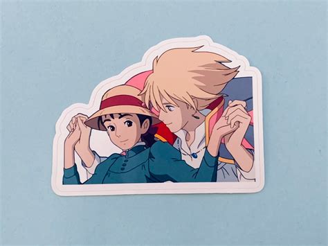 Howl And Sophie Die Cut Sticker Howls Moving Castle Etsy