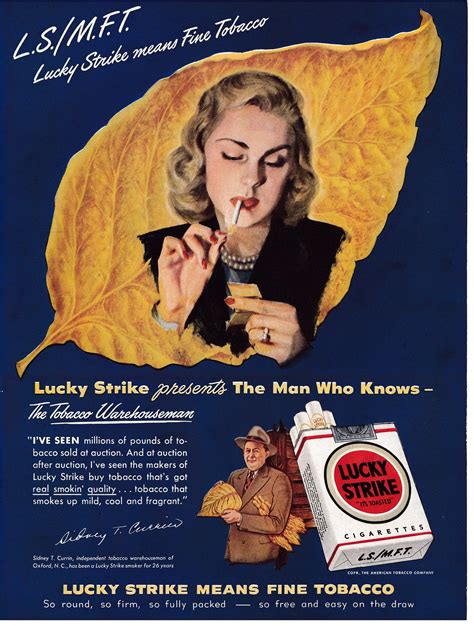 1948 Lucky Strike Warehouse Man Cigarette Tobacco Original Etsy