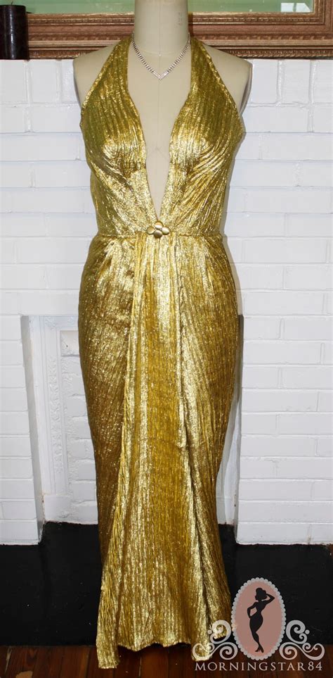 Morningstar Pinup Marilyn Monroe Gold Lame Dress Simplified