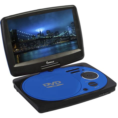 Impecca 9 Portable Swivel Multisystem Dvd Player Blue Dvp916b