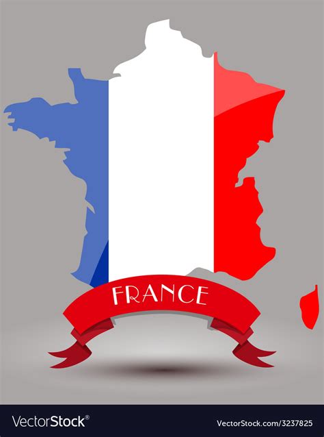 France Flag Map Royalty Free Vector Image Vectorstock