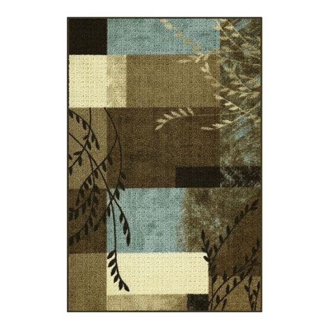 Maples Highland Textured Print Multicolor Area And Washable Throw Rugs
