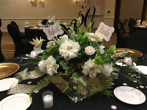 50th Anniversary Centerpieces Different Styles Table Decorations