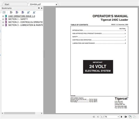 Tigercat 240C Loader Operator S Manual Auto Repair Manual Forum