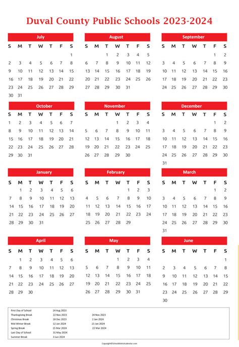 Duval County Public Schools Calendar Holidays 2023 2024