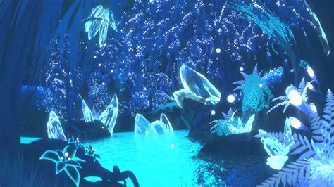 Artstation Bioluminescent Cave Forest Wip