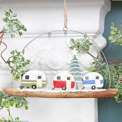 Christmas Caravan And Tree Decoration By Red Berry Apple