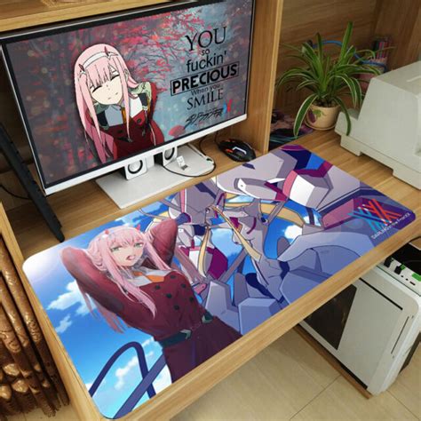 Darling In The Franxx Zero Two Mouse Pad Mat Anime Girl Large Mousepad Playmat Ebay