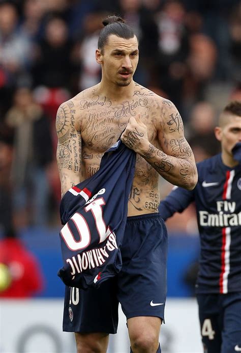 Barcelona striker zlatan ibrahimovic is known not only for his talent as a football player but also for his passion for tattoos. Ibrahimovic tattoos 50 names on his body to stand against ...