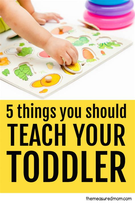 5 Things You Should Teach Your Toddler The Measured Mom