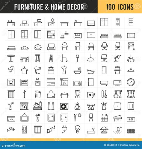 Furniture And Home Decor Icon Vector Illustration Stock Vector