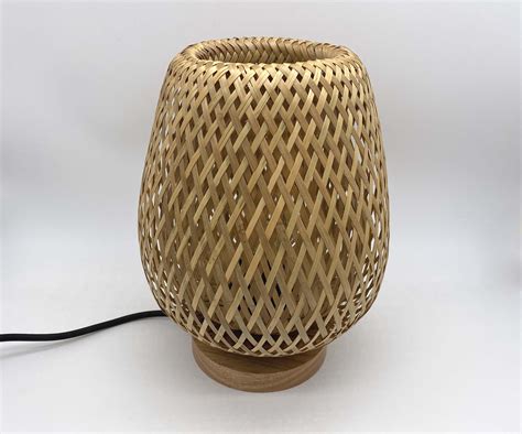 Handwoven Bamboo Table Lamps Desk Lamps Bamboo Lamp Table Etsy