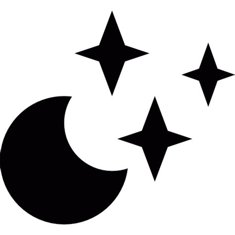Moon And Stars Weather Icon In Cumulus Icons