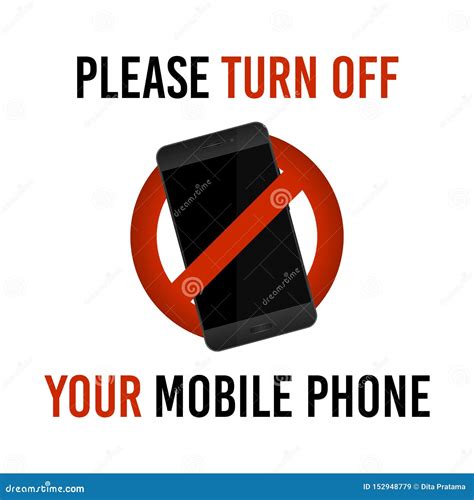 Please Turn Off Your Mobile Phone Vector Sign Stock Illustration
