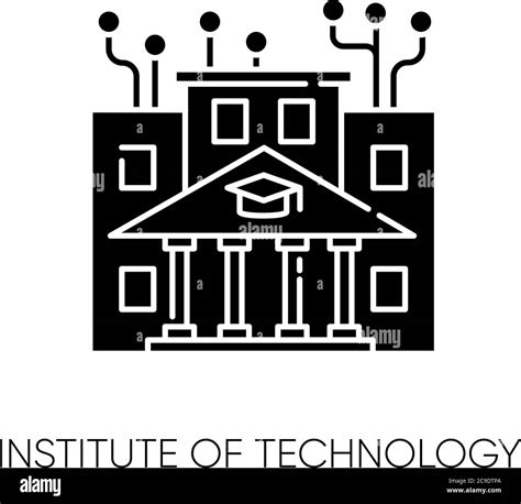 Institute Of Technology Black Glyph Icon Professional It College