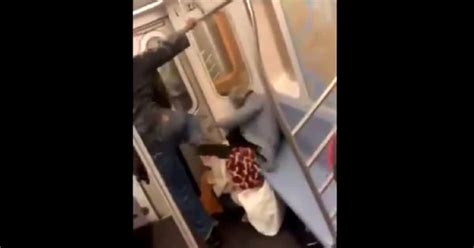 Elderly 78 Year Old Woman Kicked In The Face On Subway Bleeds As