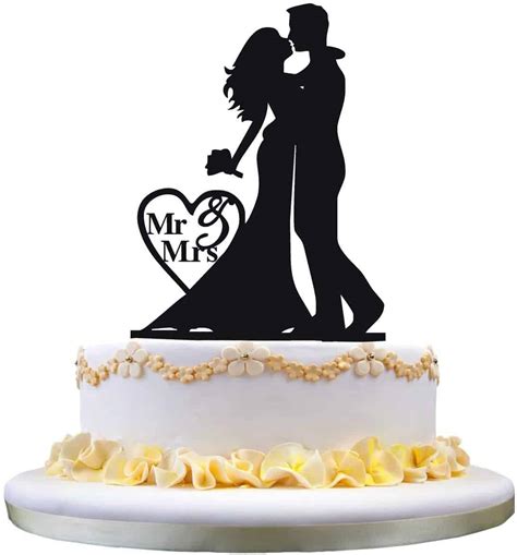 Mr Mrs Acrylic Cake Topper Mariage Smart Leaders