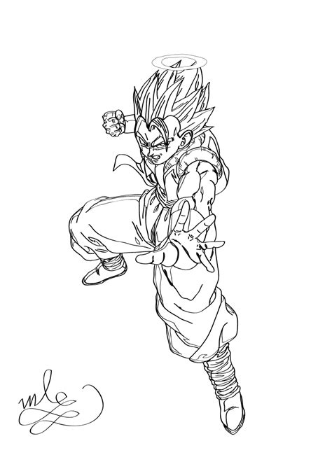 Click on the free dragon ball z colour page you would like to print, if you print them all you can make your own. Dragon Ball Z - Gogeta Coloring Page by maantje007 on ...