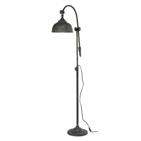 Egn039 Grey Distressed Effect Arch Floor Lamp Interior Flair