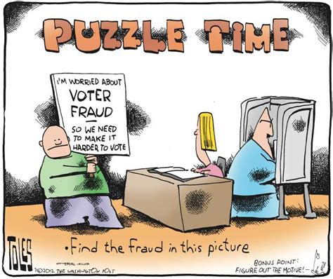 Political Cartoon On Gop Targets Voter Fraud By Tom Toles Washington
