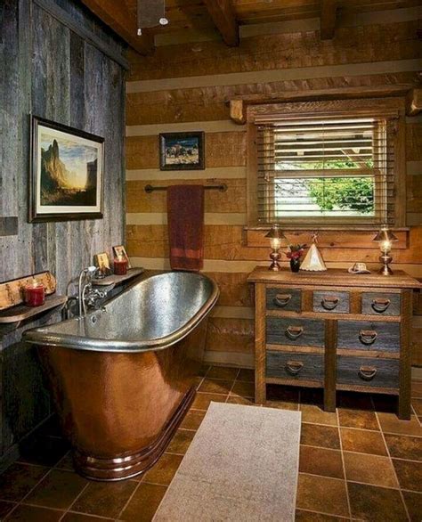 Vintage Rustic Bathroom Decor Ideas 21 Log Home Interiors Cabin