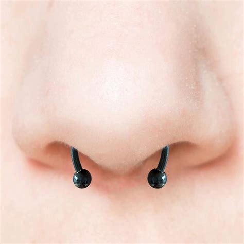 Magnetic Septum Piercing Fake Nose Rings Horseshoe Stainless Steel Faux