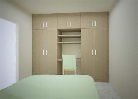 Interior design ideas for bedroom cupboard design with. wall to wall wardrobe with center study table. in 2020 ...
