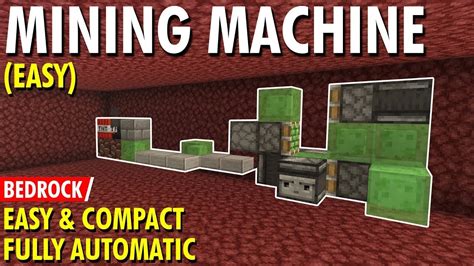 Automatic Diamond Mining Machine In Minecraft Bedrock Youtube