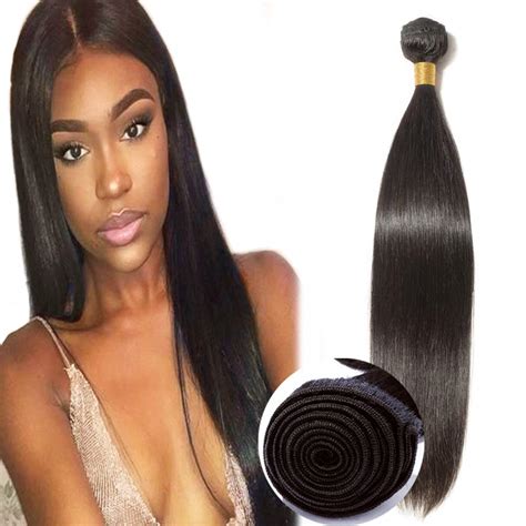 Hairro Unprocessed Human Hair Weave One Bundle Straight Sew In Hair Weft Extensions G Bundle