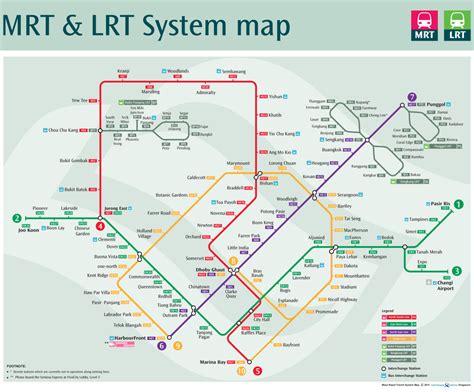 Official Map Singapore Mrt Singapores Mass Transit Maps