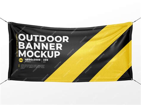 Premium Psd Outdoor Textile Banner Mockup
