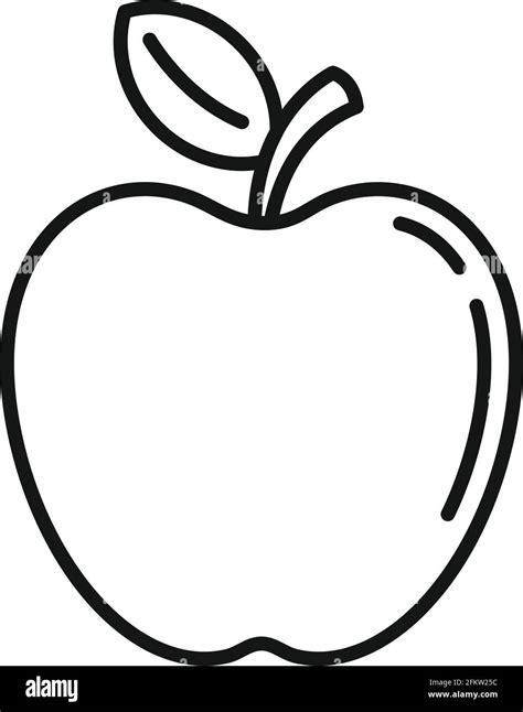 Fresh Apple Icon Outline Style Stock Vector Image And Art Alamy