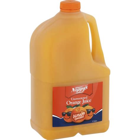 Nippys Unsweetened Orange Juice 3l Woolworths