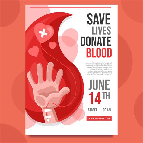 Save Lives By Donating Your Blood Poster 2530919 Vector Art At Vecteezy