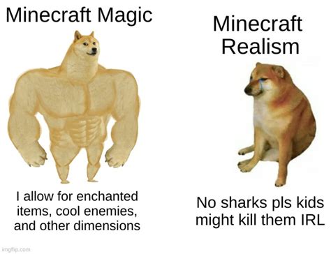 Minecraft Magic Vs Realism Imgflip