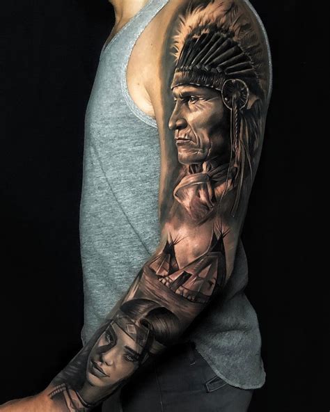 Native American Sleeve Native American Tattoo Sleeve Native American Tattoos Native Indian