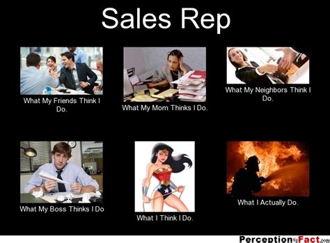 sales rep what people think i do what i really do perception vs fact