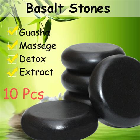 10 Pcs Hot Massage Stones Set Heater Natural Basalt Warmer Rock Kit 234 Walmart Canada