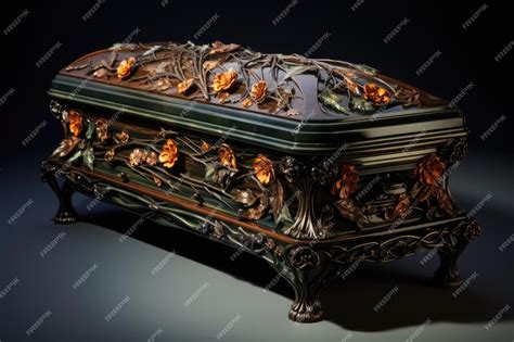 Premium AI Image | Burial casket farewell death goodbye loved one