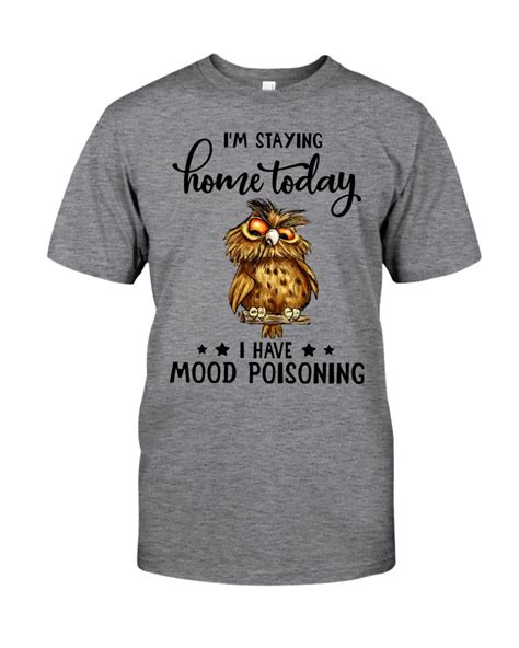 owl i m staying home today classic t shirts mens tops funny tees