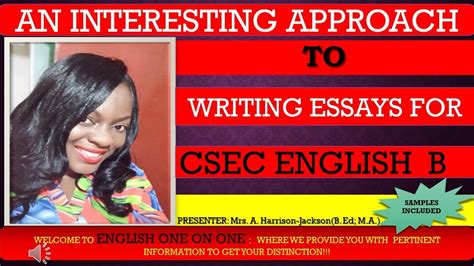 Essay Writing For Csec English B With Samples Youtube