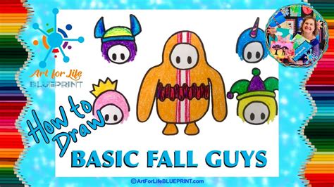 How To Draw Fall Guys Basic Fall Guys With Different Options YouTube